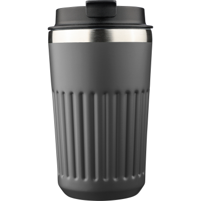 Picture of RECYCLED STEEL TRAVEL MUG (400ML) in Grey