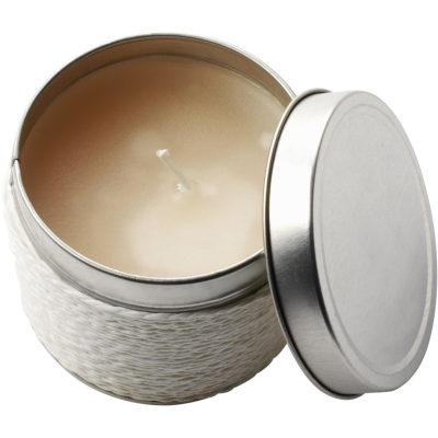 Picture of FRAGRANCE CANDLE in a Tin in White.