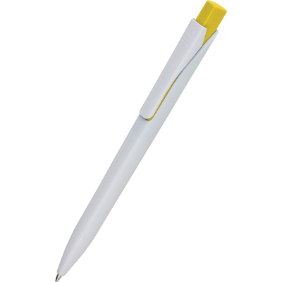Picture of RECYCLED SQUARE BARREL BALL PEN in Yellow