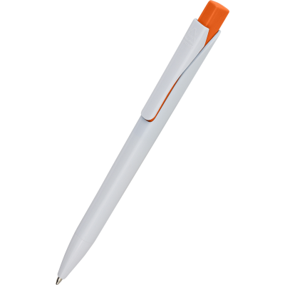 Picture of RECYCLED SQUARE BARREL BALL PEN in Orange