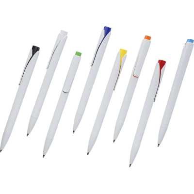 Picture of RECYCLED SQUARE BARREL BALL PEN in Light Blue