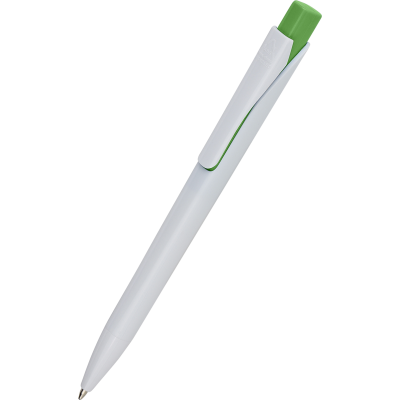 Picture of RECYCLED SQUARE BARREL BALL PEN in Lime