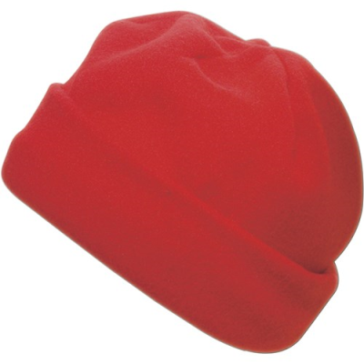 Picture of FLEECE BEANIE in Red.