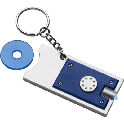 Picture of KEY HOLDER KEYRING with Coin in Blue