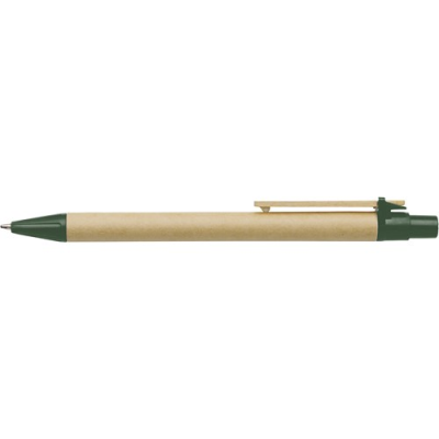 Picture of BALL PEN with Cardboard Card Barrel in Green