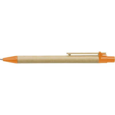 Picture of BALL PEN with Cardboard Card Barrel in Orange