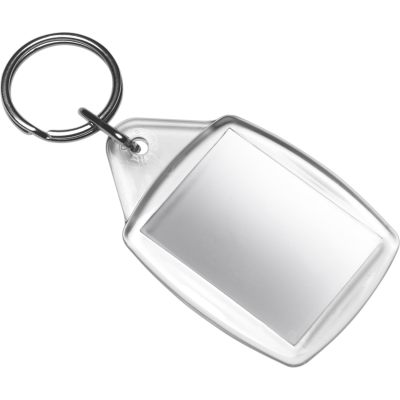 Picture of PLASTIC KEY HOLDER KEYRING in Neutral