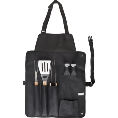 Picture of BARBECUE SET APRON, 6PC in Black