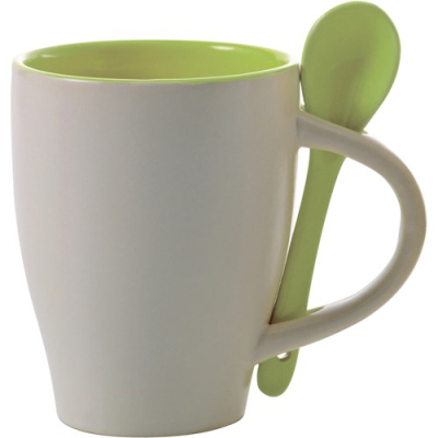 Picture of COFFEE MUG with Spoon in Lime