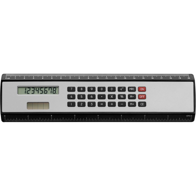Picture of RULER with Calculator in Black & Silver