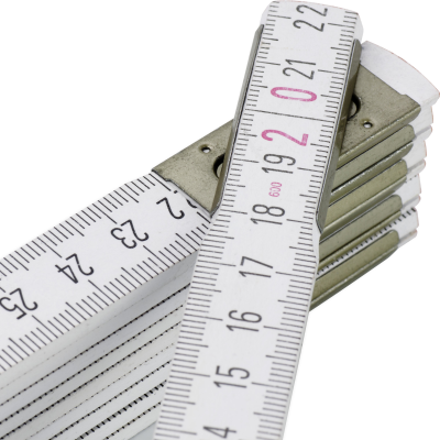 Picture of WOOD FOLDING RULER in White