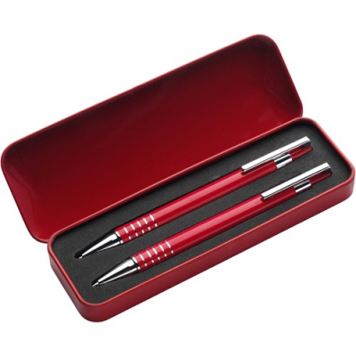 Picture of BALL PEN AND PENCIL in Red.