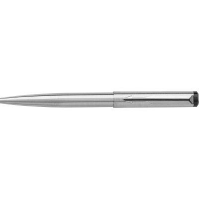 Picture of PARKER VECTOR STAINLESS STEEL METAL BALL PEN in Silver.