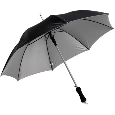 Picture of UMBRELLA with Silver Underside in Black & Silver