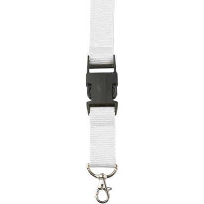 Picture of LANYARD AND KEY HOLDER KEYRING in White