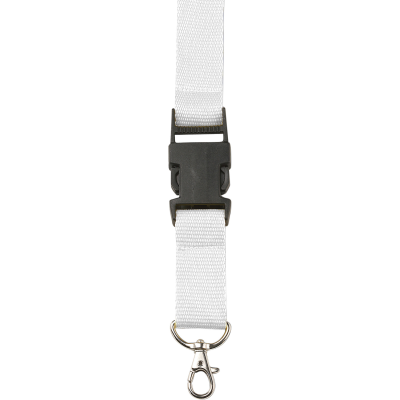 Picture of LANYARD AND KEY HOLDER KEYRING in White.