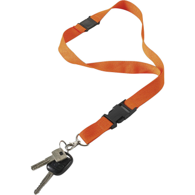 Picture of LANYARD AND KEY HOLDER KEYRING in Orange