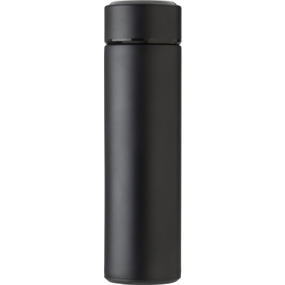 Picture of STAINLESS STEEL METAL THERMOS BOTTLE (450 ML) with LED Display in Black.