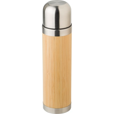 Picture of BAMBOO THERMOS BOTTLE (400 ML) in Bamboo.