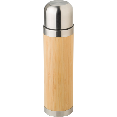 Picture of BAMBOO THERMOS BOTTLE (400 ML) in Bamboo.