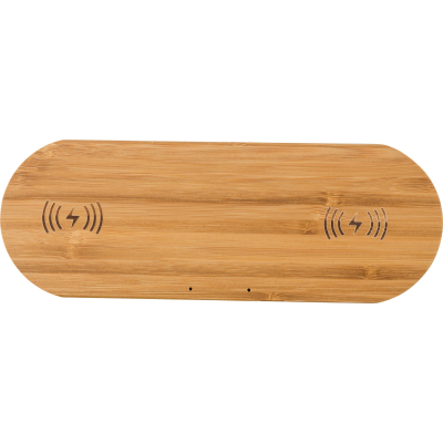 Picture of BAMBOO CORDLESS CHARGER in Bamboo.