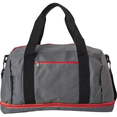 Picture of POLYESTER (600D) SPORTS BAG in Red.