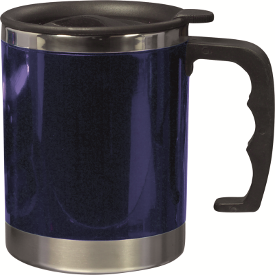 Picture of STAINLESS STEEL METAL MUG in Blue