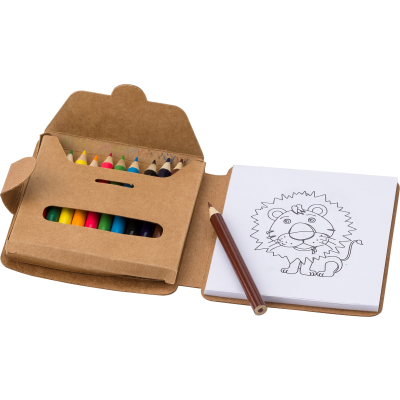 Picture of CARDBOARD CARD COLOURING SET in Various.