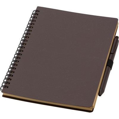 Picture of COFFEE FIBRE NOTE BOOK with Pen (Approx A5) in Brown