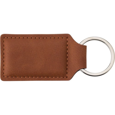Picture of PU KEY HOLDER KEYRING in Brown