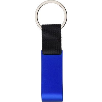 Picture of METAL KEY HOLDER KEYRING in Blue.