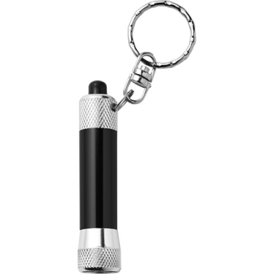 Picture of KEY HOLDER KEYRING AND METAL TORCH in Black