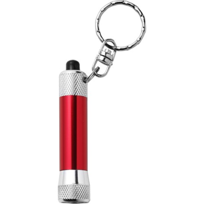 Picture of KEY HOLDER KEYRING AND METAL TORCH in Red.