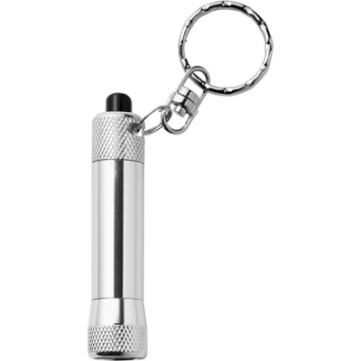 Picture of KEY HOLDER KEYRING AND METAL TORCH in Silver.