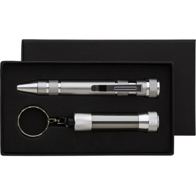 Picture of PEN SHAPE SCREWDRIVER & TORCH in Grey