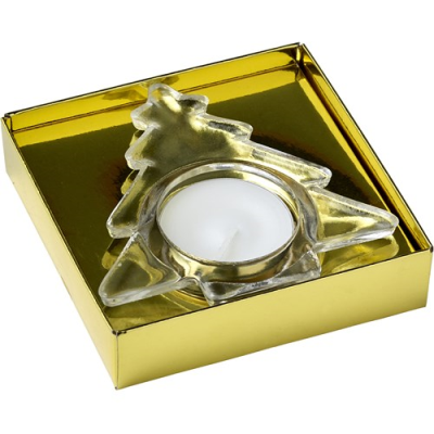 Picture of CHRISTMAS TREE CANDLE HOLDER in Gold