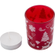 Picture of GLASS CANDLE HOLDER in Red