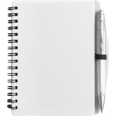 Picture of NOTE BOOK with Ball Pen (Approx A6) in White.