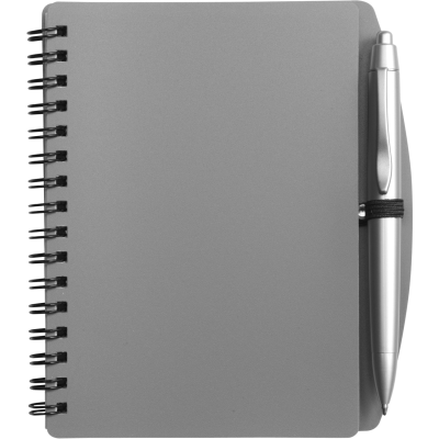 Picture of NOTE BOOK with Ball Pen (Approx A6) in Grey.