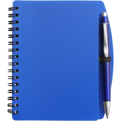 Picture of NOTE BOOK with Ball Pen (Approx A6) in Blue.