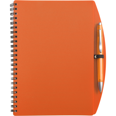 Picture of NOTE BOOK with Ball Pen (Approx A5) in Orange