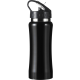 Picture of STAINLESS STEEL METAL SINGLE WALLED DRINK BOTTLE (600ML) in Black