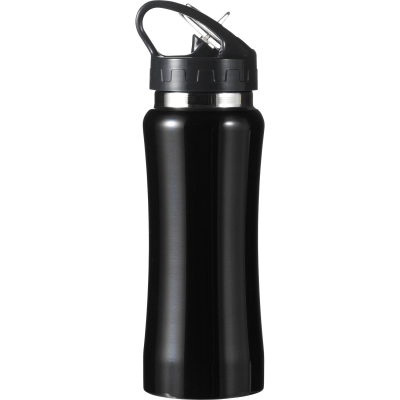 Picture of STEEL DRINK BOTTLE (600ML) SINGLE WALLED in Black