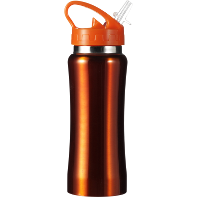 Picture of STEEL DRINK BOTTLE (600ML) SINGLE WALLED in Orange.