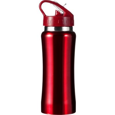 Picture of STEEL DRINK BOTTLE (600ML) in Red.