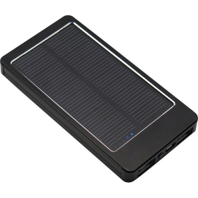 Picture of ALUMINIUM METAL SOLAR CHARGER in Black.