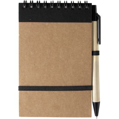 Picture of RECYCLED NOTE BOOK in Black.