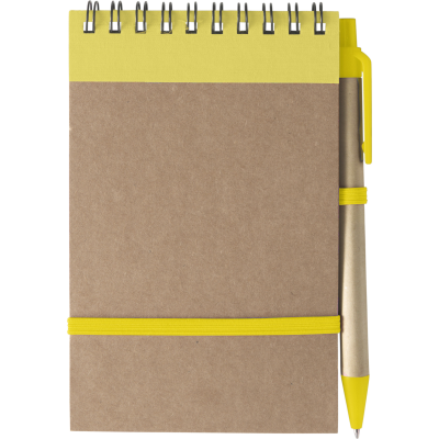 Picture of RECYCLED NOTE BOOK in Yellow.