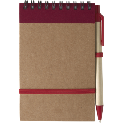 Picture of RECYCLED NOTE BOOK in Red.