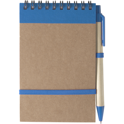 Picture of RECYCLED NOTE BOOK in Light Blue.